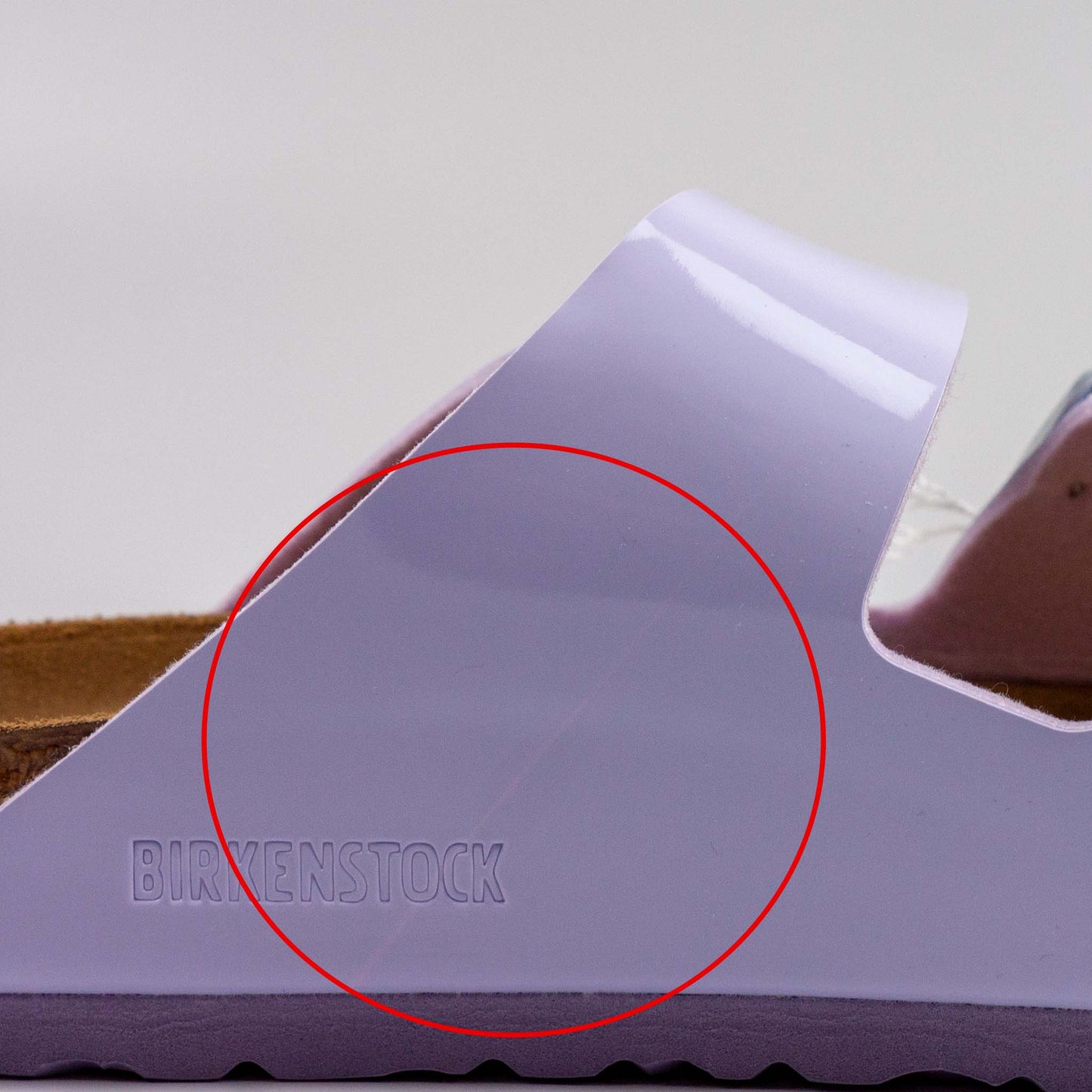 Birkenstock Arizona Birko-Flor Patent - Purple Fog (Size UK:4.5)