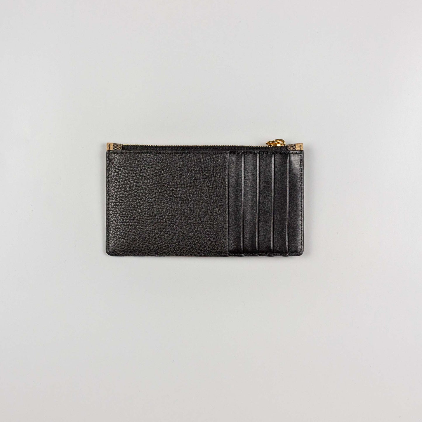 Burberry Vintage Check Zipped Leather Cardholder