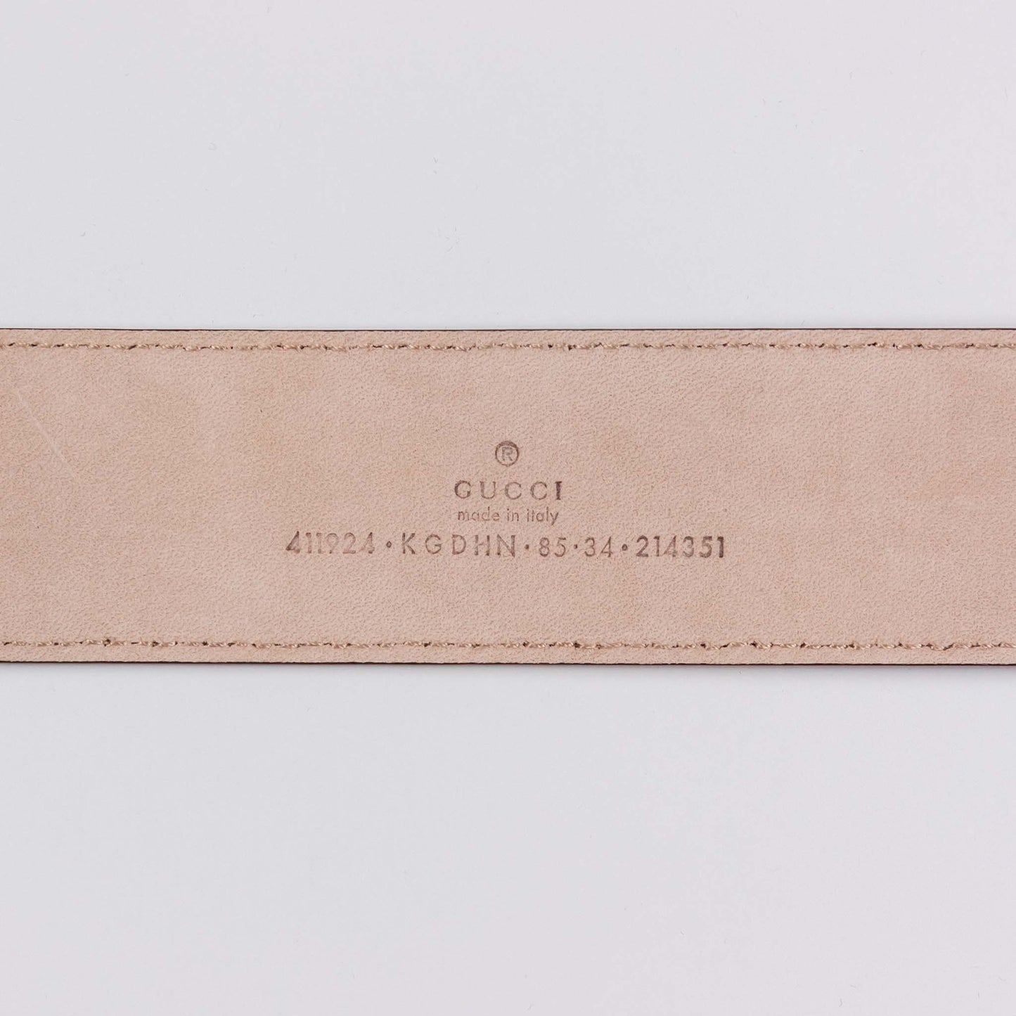 Gucci GG Supreme Beige Belt With Silver G Buckle