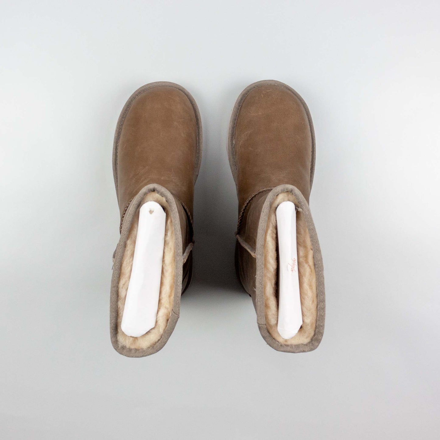 UGG Classic Short Leather Boot - Brown (Size UK:3)