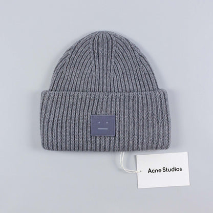 Acne Studios Ribbed Beanie - Grey Melange