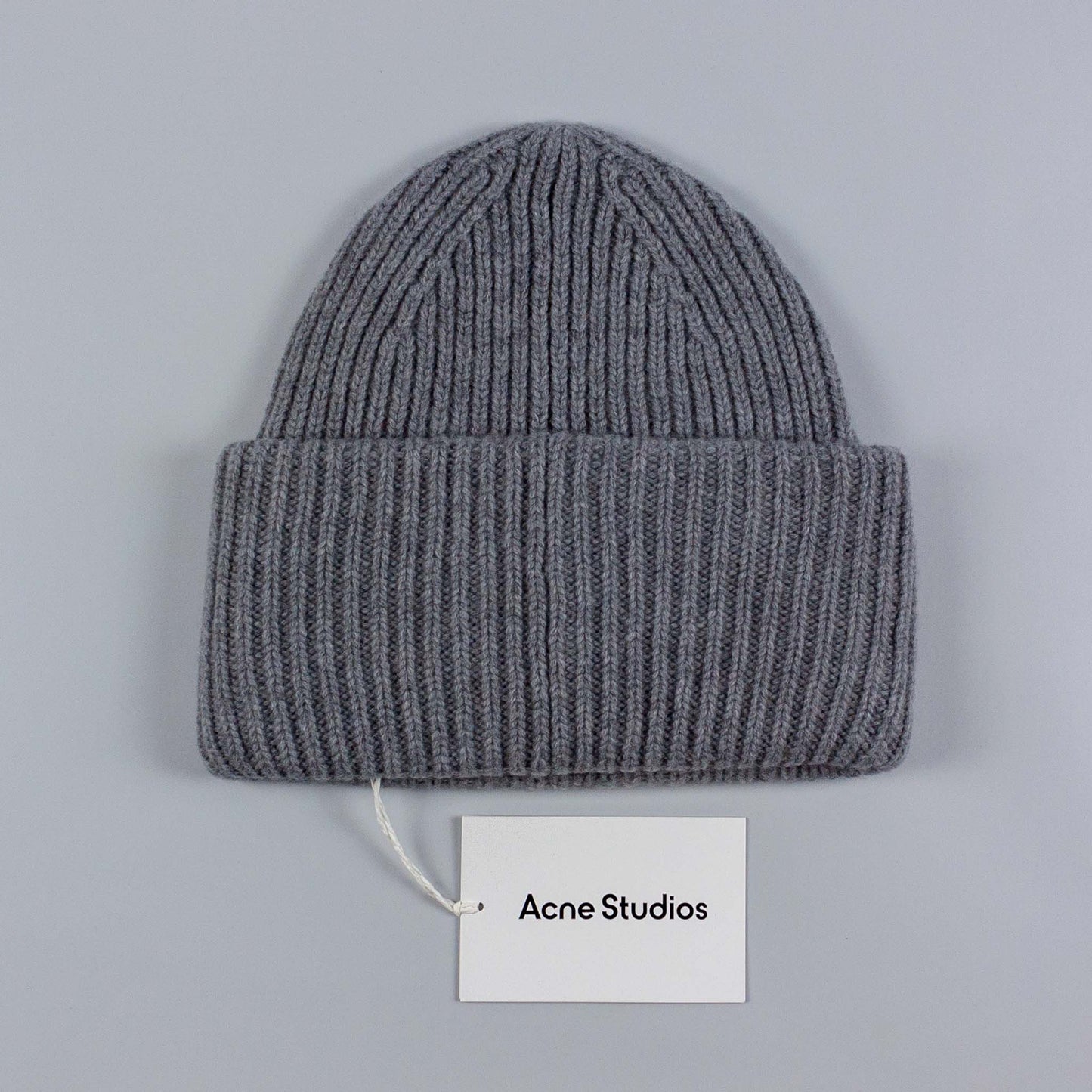 Acne Studios Ribbed Beanie - Grey Melange