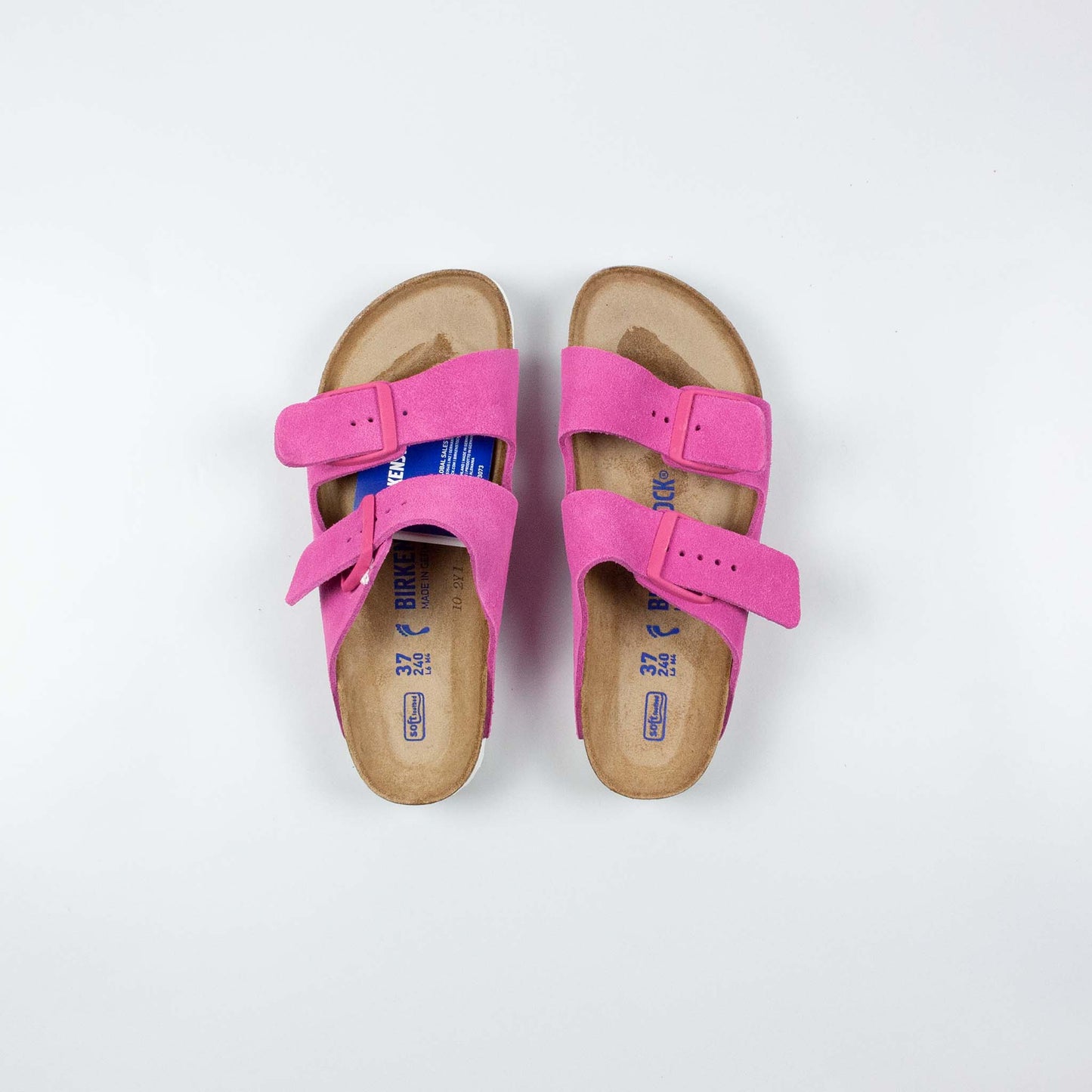 Birkenstock Arizona Soft Footbed Suede Leather - Fuchsia Tulip