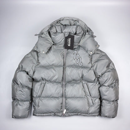 Trapstar Shooters Detachable Hooded Puffer Jacket - Grey (Size S)