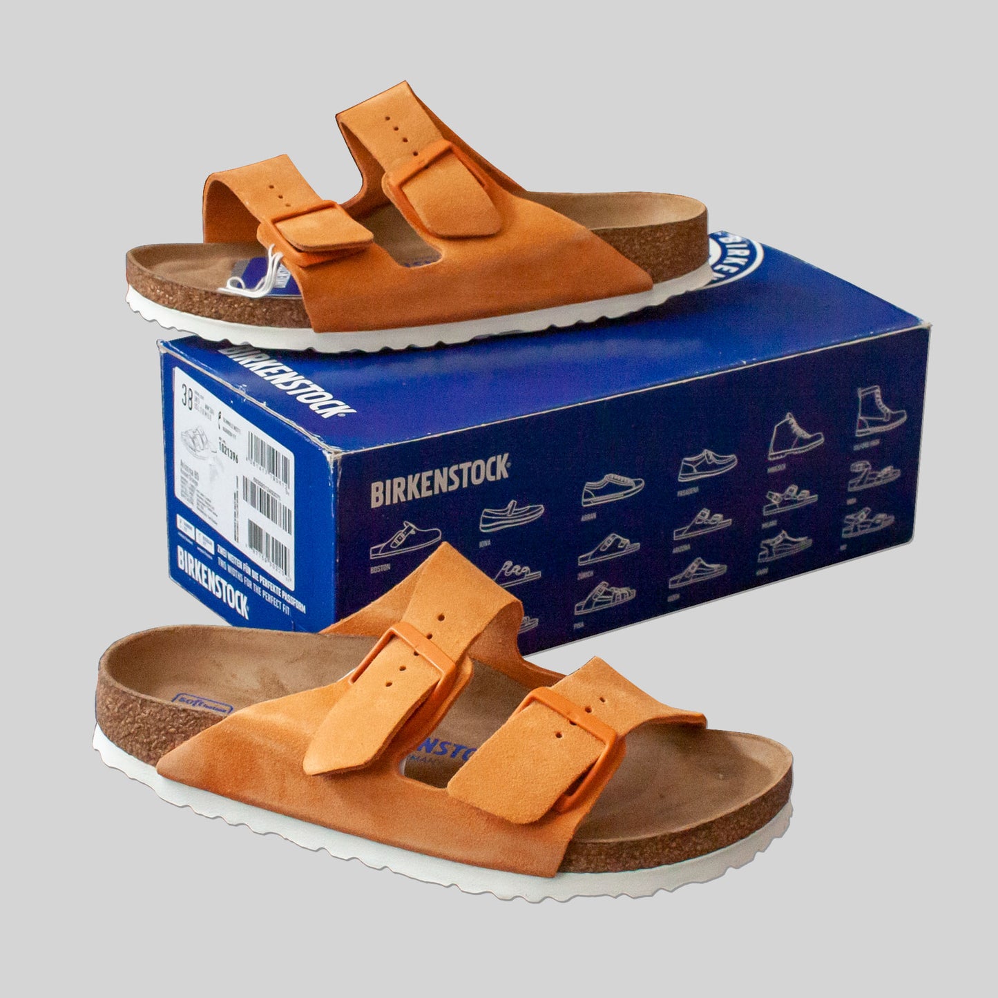 Birkenstock Arizona Soft Footbed Suede - Russet Orange (Size UK:5/EU:38)