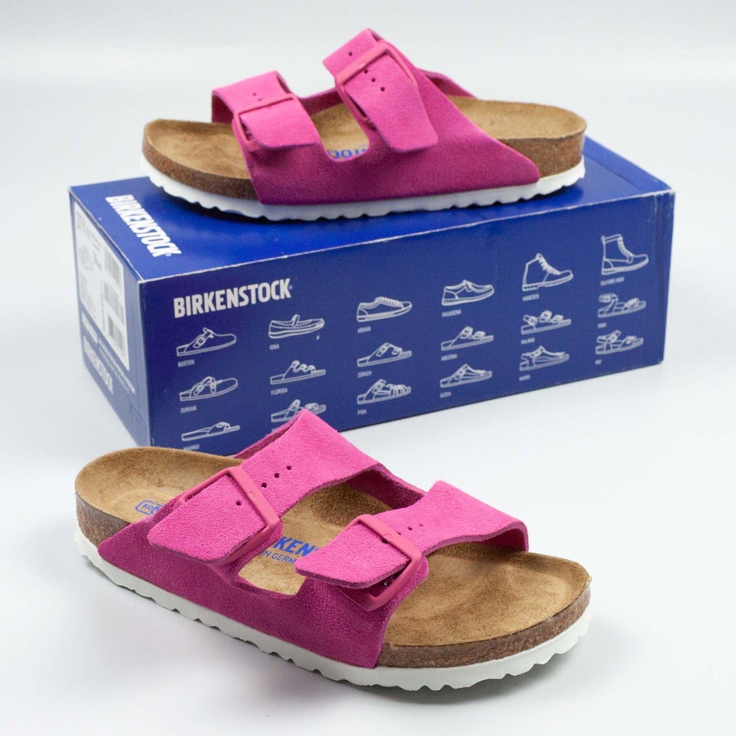 Birkenstock Arizona Soft Footbed Suede - Fuchsia Tulip