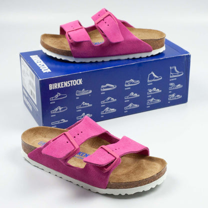 Birkenstock Arizona Soft Footbed Suede - Fuchsia Tulip