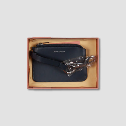 Acne Studios Leather Cardholder - Navy