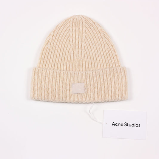 Acne Studios Ribbed Beanie - Oatmeal Melange