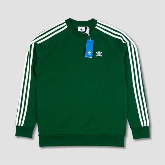 Adidas 3-Stripes Crewneck Sweatshirt Dark Green GF0210
