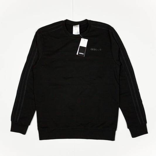 Adidas Essentials 3-Stripes Sweatshirt - Black/Black (Size M)