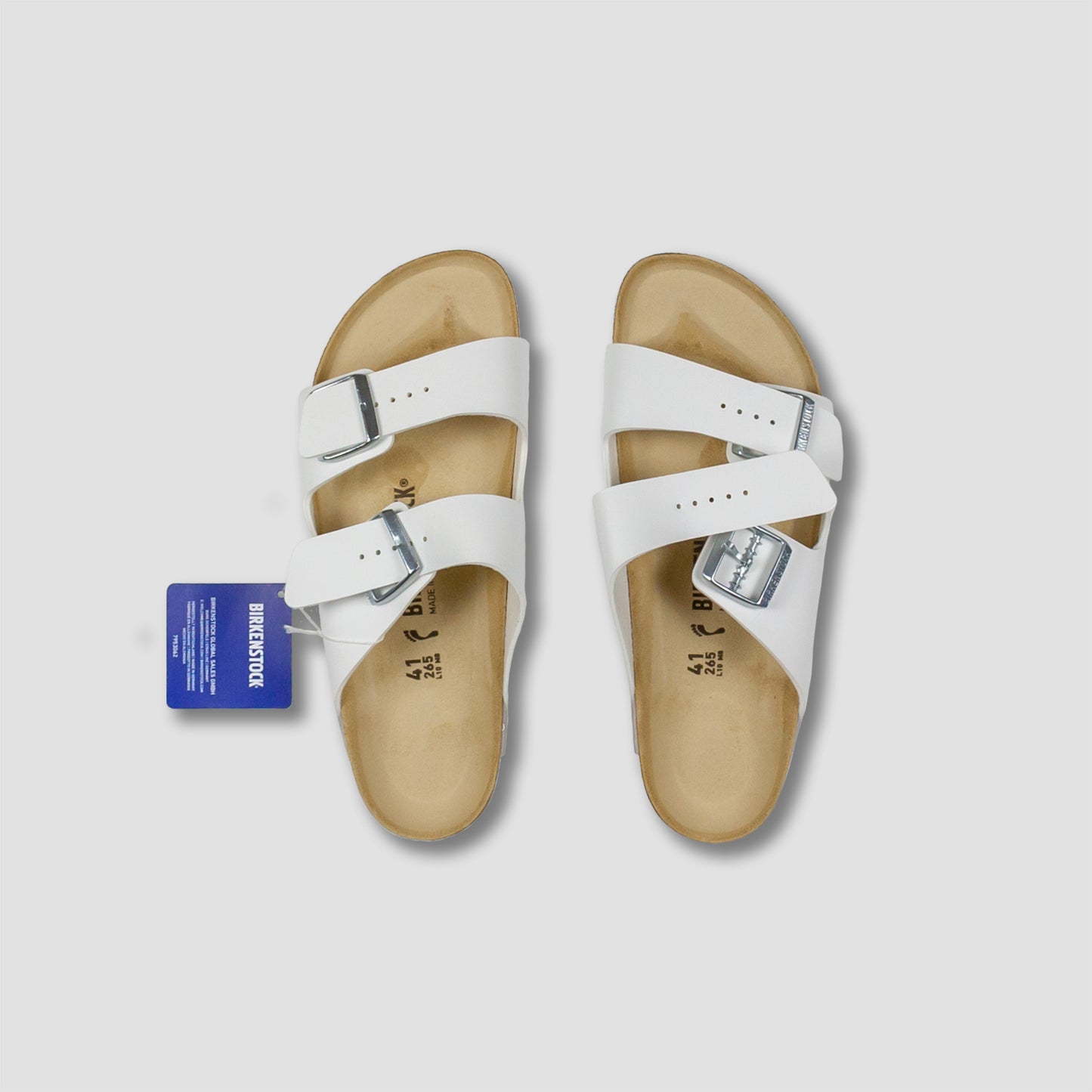 Birkenstock Arizona Birko-Flor - White (Size UK:7.5)