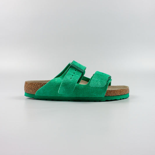 Birkenstock Arizona Soft Footbed Suede Leather - Bold Green (Size UK:4.5)