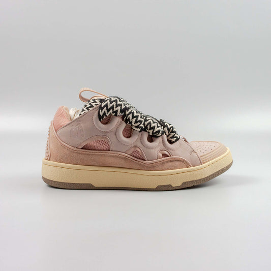 Lanvin Leather Curb Sneakers - Pink