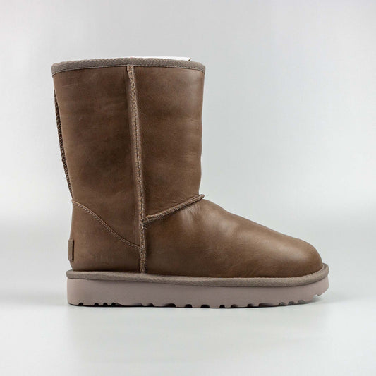UGG Classic Short Leather Boot Brown Taupe W1006594 01